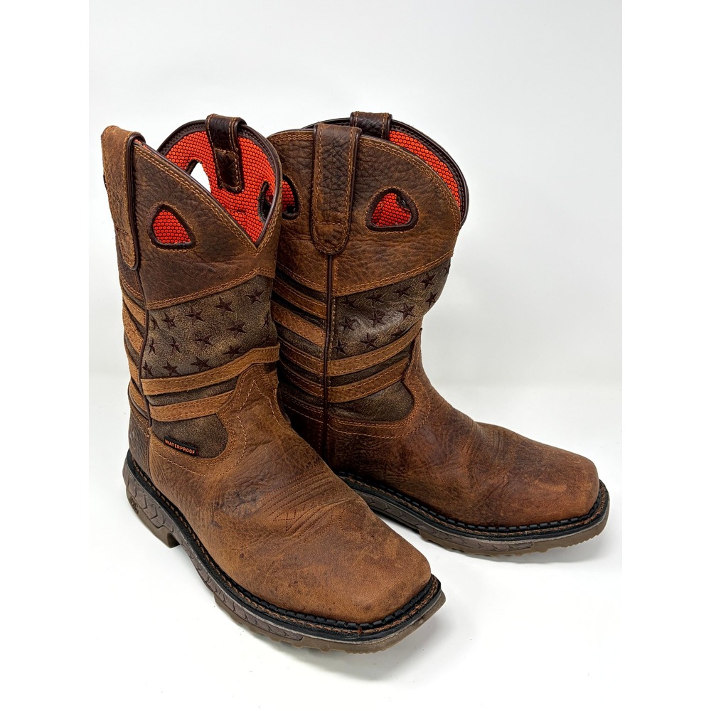 Tennessee Work Boot Co Mens 10W Brown Leather Waterproof Western Boots 4006